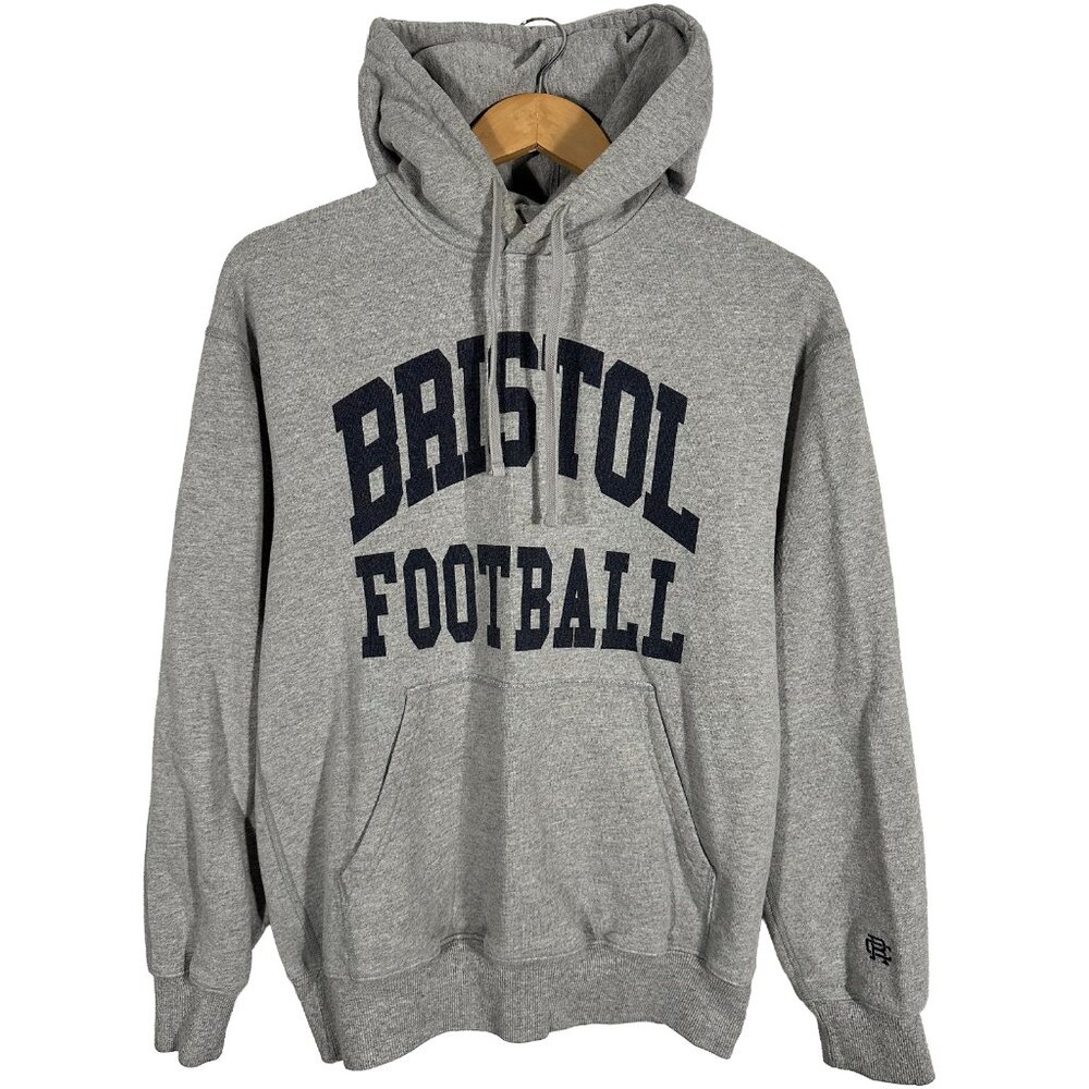 Reigning Champ x F.C. Real Bristol Pullover Logo Hoodie Gray Size Mens XS